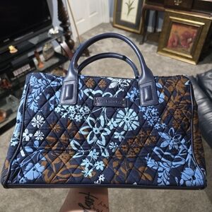 Vera Bradley Blue and Brown Quilted Women's Bag